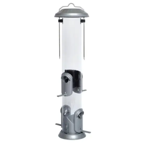 Nature's Way Deluxe Wild Bird and Finch 1.4 qt Metal/Plastic Easy Clean Tube Bird Feeder 4 ports image {1}