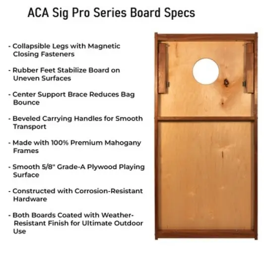 Skip's Garage | Triangle Design All-Weather Cornhole Boards - ACA Sig Pro Series image {2}