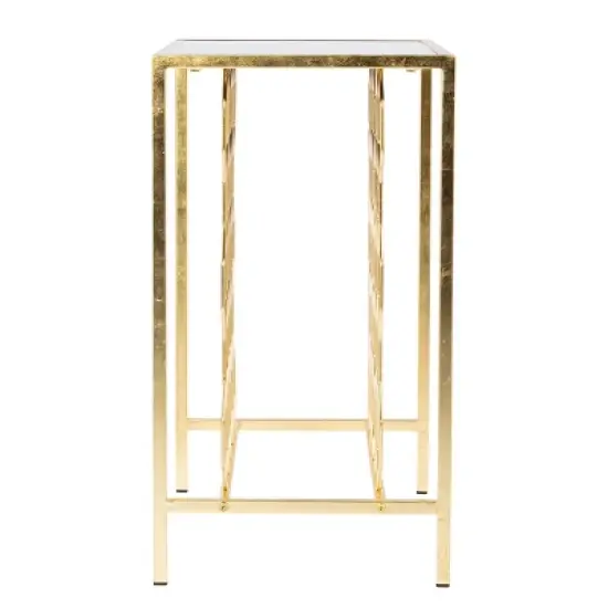 Venwynn Wine Storage Side Table Gold/Gray - Aiden Lane image {5}