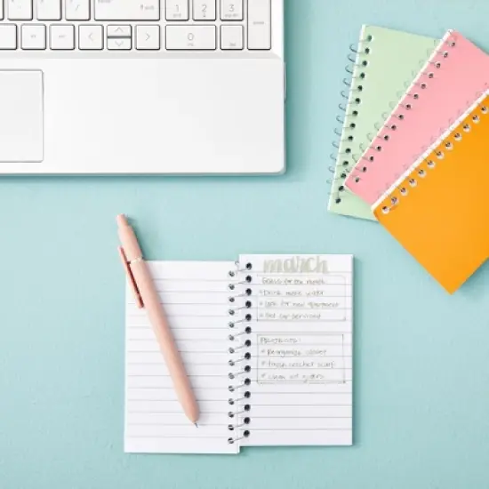 Paper Junkie 12-Pack Spiral-Bound Notebook 3x5, 40 Sheets Per Notepad, College Ruled Lined Paper for Office Notes, 6 Pastel Colors image {3}