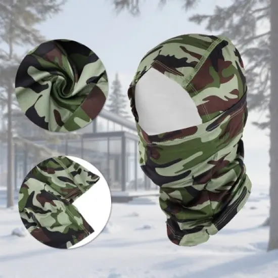 Unique Bargains Quick-drying Ice Silk Camouflage Balaclava Face Mask 1 Pc image {3}