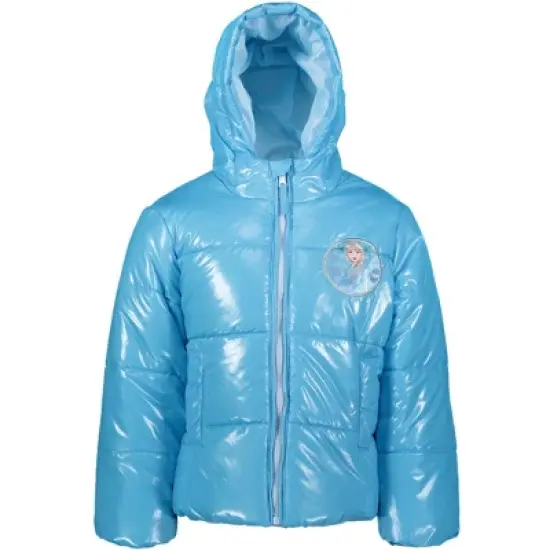 Disney Frozen Elsa Princess Anna Girls Winter Coat Puffer Jacket Little Kid image {5}