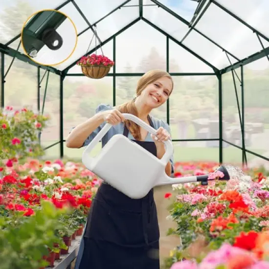 EAGLE PEAK Polycarbonate Aluminum Green House for Backyard Garden image {8}