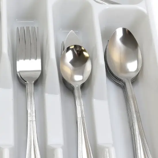 Gibson Home Basic Living Aston 45 Piece Flatware Set with Plastic Tray image {4}