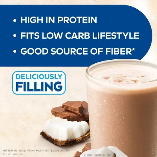 Atkins Ready to Drink Protein Shake - Creamy Chocolate Coconut - 44oz/4pk image {3}