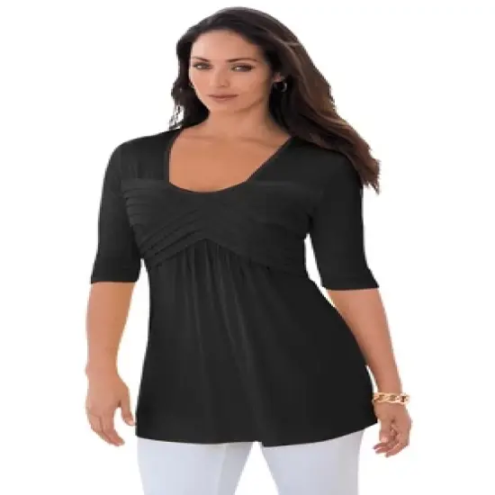 Jessica London Women&rsquo;s Plus Size Pleated Tunic image {2}