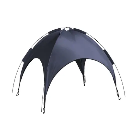 Elevated Dog Bed with Canopy - 30x24-Inch Portable Pet Bed with Non-Slip Feet - Indoor/Outdoor Dog Cot with Carrying Case by PETMAKER (Blue) image {5}