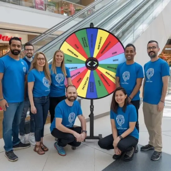 WinSpin 48" Large Giant Prize Wheel w/ Mobile Base Spinning Raffle Trade Show image {7}