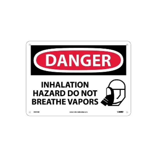 National Marker Danger Signs; Inhalation Hazard Do Not Breathe Vapors Graphic 10X14 .040 Aluminum image {1}