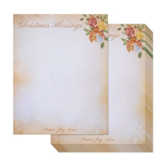 Faithful Finds 100 Sheets Christmas Blessings Letterhead Stationery Printer Paper (8.5 x 11 in.) image {7}