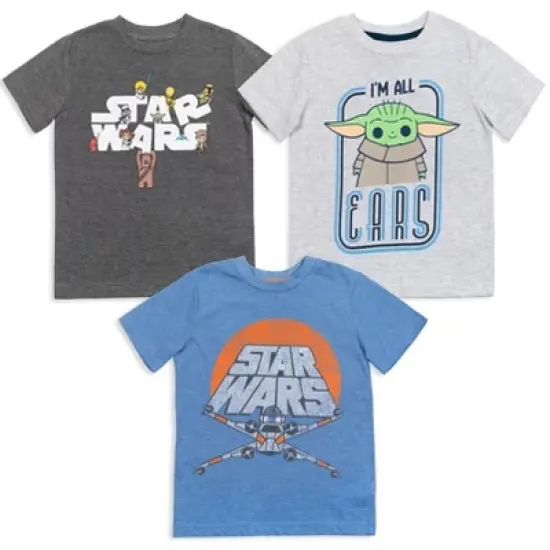 Star Wars The Mandalorian C-3PO Chewbacca Stormtrooper 3 Pack T-Shirts Little Kid to Big Kid image {11}