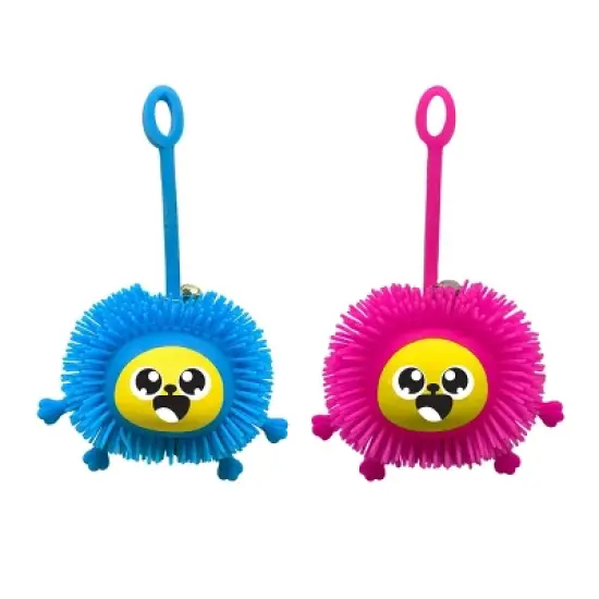 Nerf Cat 3" Soft LED Hedgehog with Bell and Wand Cat Toy - 2pk image {2}