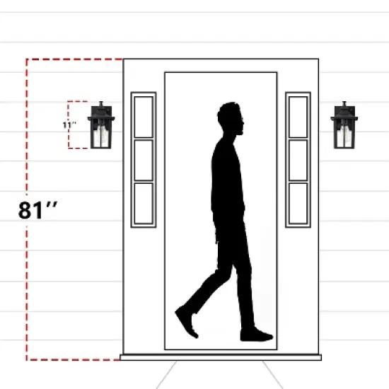 C Cattleya 11in Matte Black Dusk to Dawn Outdoor Wall Lantern Sconce with GFCI Outlet image {7}