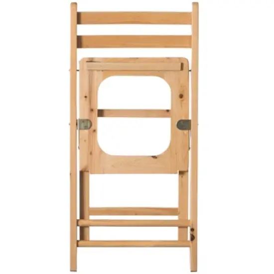 PLAYBERG Wooden Folding Portable Toilet Seat for Camping and Hiking with Backrest image {4}