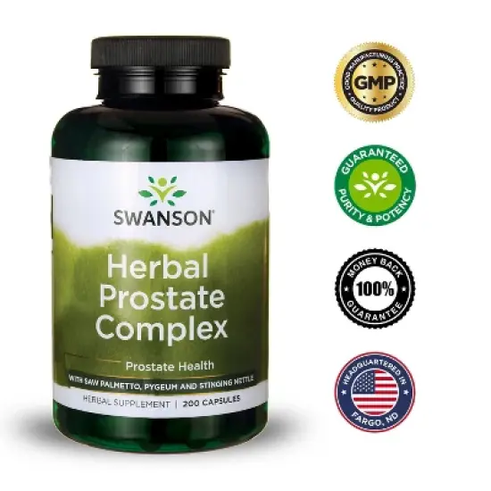 Swanson Herbal Prostate Complex, Supports Prostate Health, 200 Veg Capsules image {4}