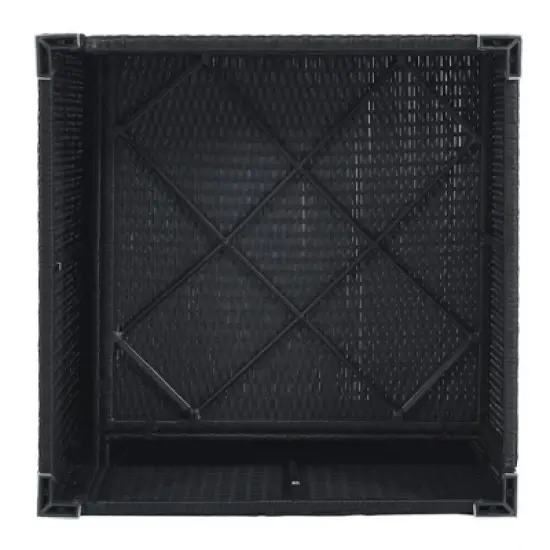 8PCS Patio PE Rattan Conversation Set, Outdoor Wicker Sectional Sofa with Table and Cushions-ModernLuxe image {15}