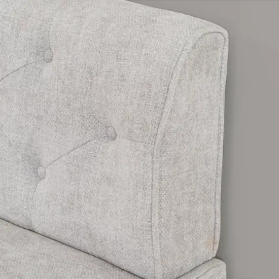 Axbridge Modern Fabric Fully Upholstered Tufted Back 3pc Corner Nook Light Gray - Powell image {20}