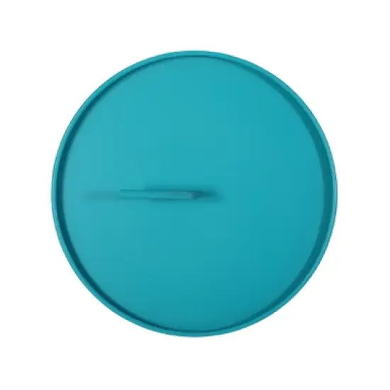 GDFStudio Margaretta Outdoor Steel Side Table with Handle, Teal image {5}