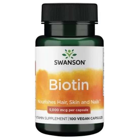Swanson Biotin, Nourishing Hair, Skin & Nail Support, Promotes Healthy Metabolism & Energy Production, 5000 mcg (100 Capsules) image {7}