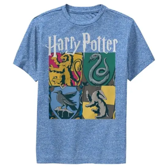 Boy's Harry Potter Hogwarts Houses Vintage Collage Performance Tee image {3}