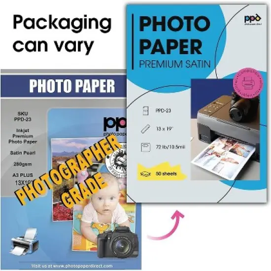 PPD Satin Photo Paper 8x10" 50 sheets 255 gsm for Inkjet Printers image {7}