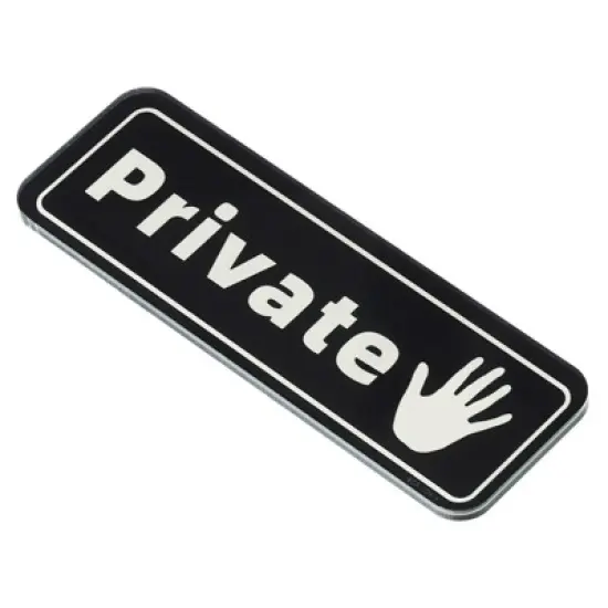 Unique Bargains Acrylic Self-Adhesive Decor Office Business Private Door Sign image {6}