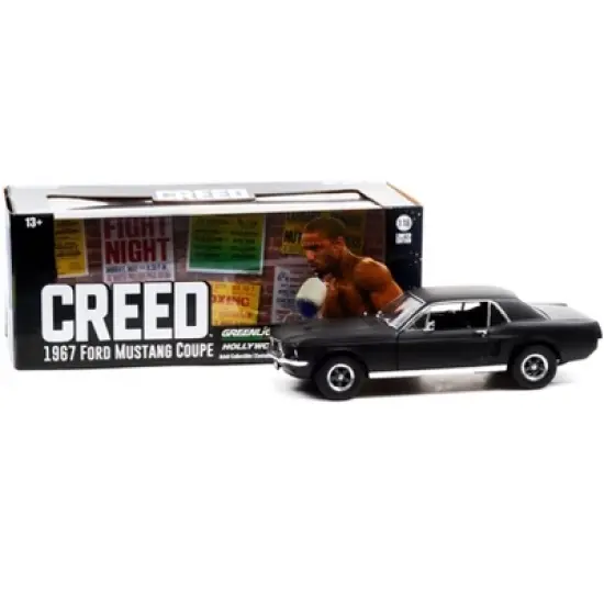 1967 Ford Mustang Coupe Matt Black (Adonis Creed's) "Creed" (2015) Movie 1/18 Diecast Model Car by Greenlight image {2}
