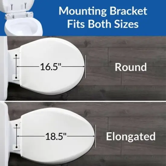 Dual Lock Raised Toilet Seat with Support Arms - Bemis image {2}