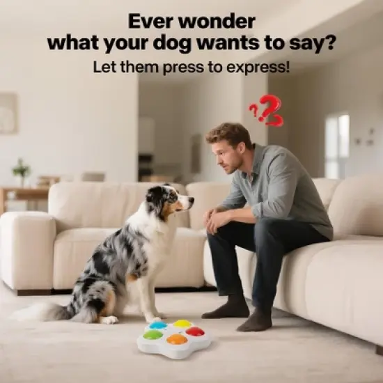 Allforpaws Interactive Dog Toy Pet Communication buttons, Dog Talking Buttons with 15-Second Voice image {2}