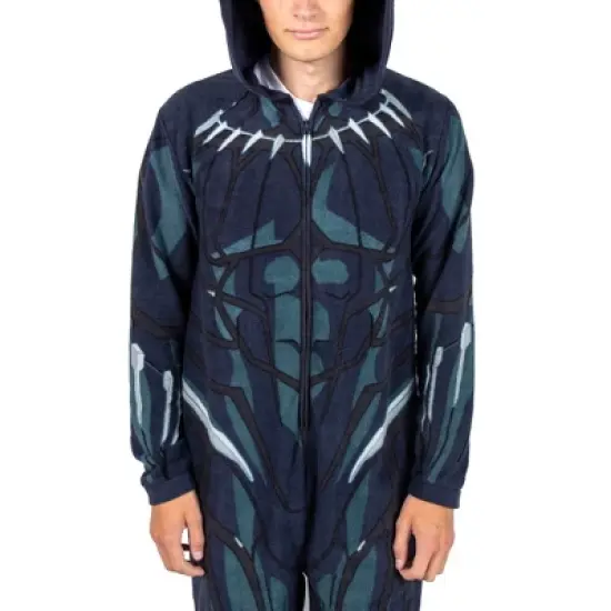 Marvel Black Panther Men's Hooded Union Suit With Leg Hem image {1}