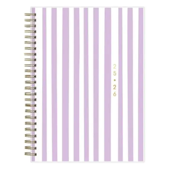 Blue Sky Brook Gossen Planner Notes 5.875"x8.625" Weekly/Monthly Wirebound 12 Month Purple Striped Undated image {12}