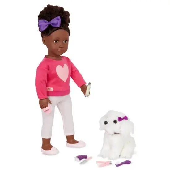 Our Generation Choyce & Jewel 18" Doll & Pet Grooming Set image {1}
