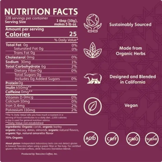 Almond Amaretto Chicory Herbal Coffee image {2}