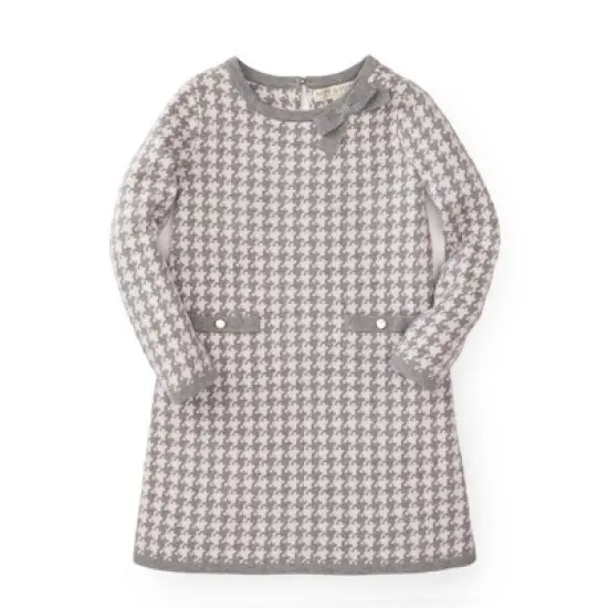 Hope & Henry Girls' Organic Cotton Bow Detail Sweater Dress, Kids image {9}