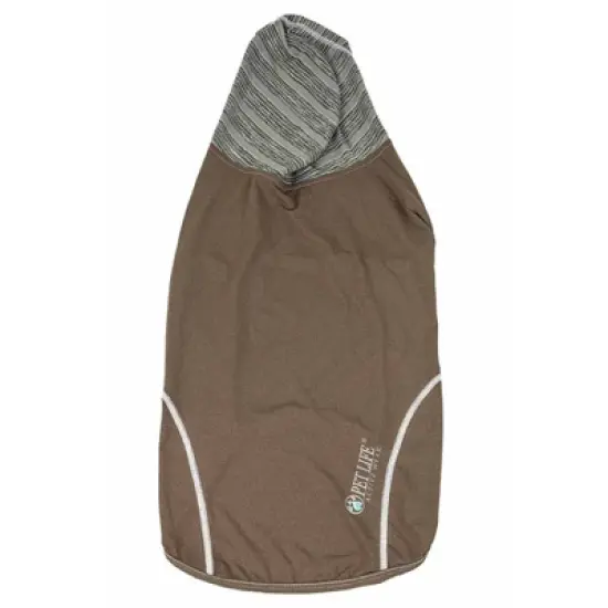 Pet Life Active Pull-Rover 4-Way Stretch Two-Toned Performance Sleeveless Hoodie Dog and Cat T-Shirt - Green image {3}