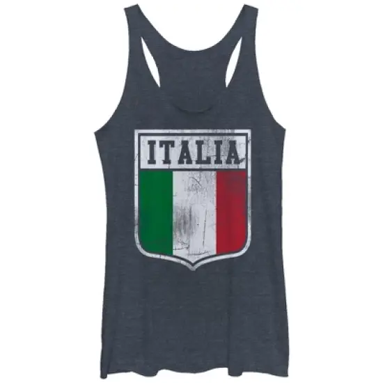 Women's Lost Gods Italy Flag Crest Racerback Tank Top image {4}