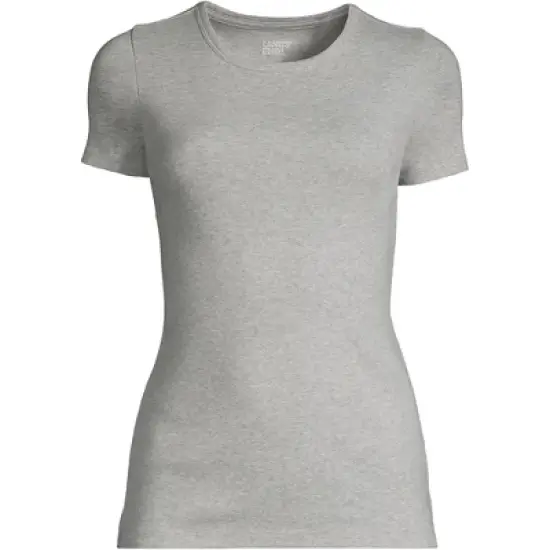 Lands' End Women's Tall All Cotton Short Sleeve Crewneck T-shirt image {7}