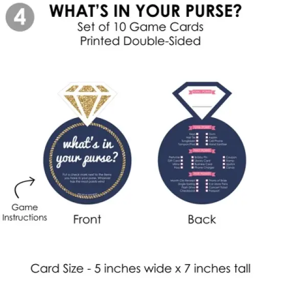 Big Dot of Happiness Last Sail Before The Veil - 4 Nautical Bridal Shower Games - 10 Cards Each - Gamerific Bundle image {6}