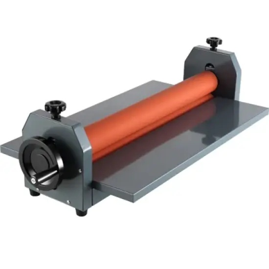 VEVOR 39" 1000MM Manual Cold Roll Laminator Vinyl Photo Film Mounting Laminating Machine, Grey&Orange image {8}