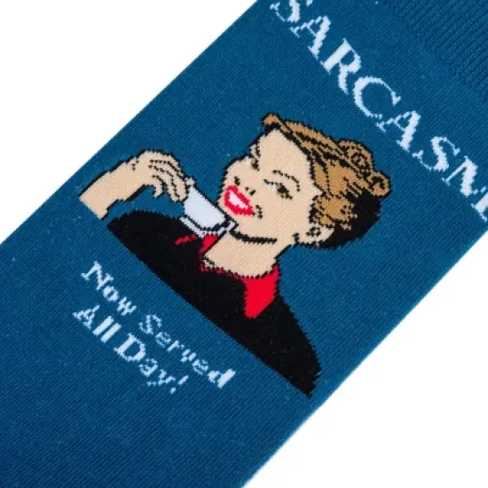 Cool Socks, Sarcasm, Funny Novelty Socks, Adult, Medium image {2}