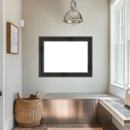 Amanti Art Rustic Pine Black Framed Dry Erase Magnetic Board image {7}