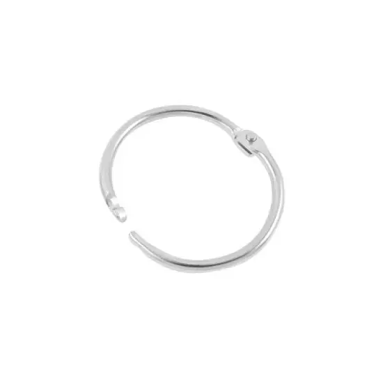 Unique Bargains Book Office Metal Loose Leaf Binder Hinge Snap Ring Keyring 6 Pcs 25mm Inner Dia image {4}