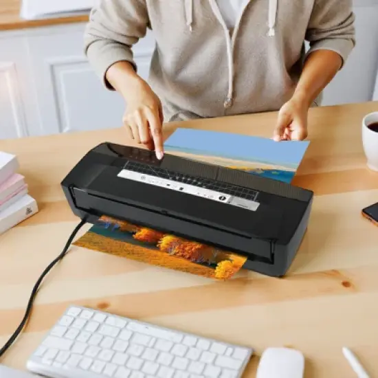 VEVOR Laminator Machine, Cold and Hot Lamination for Max A3 Paper Size, 1 min Quick Warm Portable Laminator, 3-10 mil Thickness, Black image {1}
