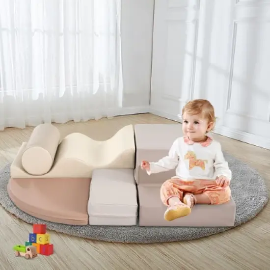 Dexmalle Soft Climb and Crawl Foam Playset 6 in 1 image {3}