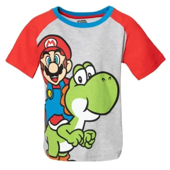 SUPER MARIO Nintendo Yoshi Mario T-Shirt and French Terry Shorts Outfit Set Toddler image {3}
