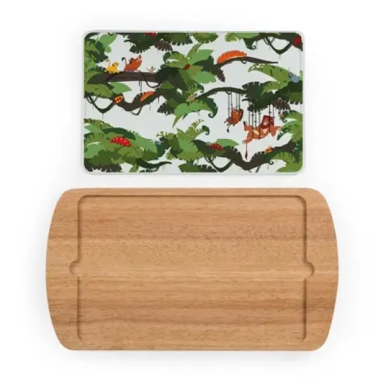 Toscana Disney Lion King Simba, Timon, Pumbaa Billboard Glass Top Serving Tray image {1}