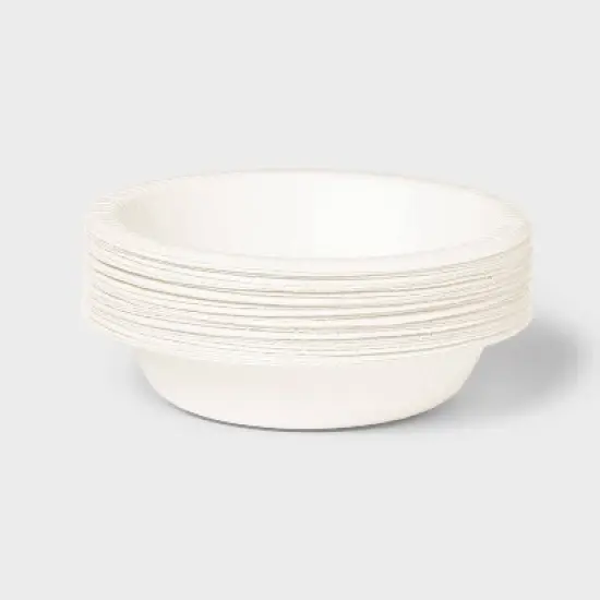 White Disposable Paper Bowls - 30ct - Dealworthy&trade; image {1}