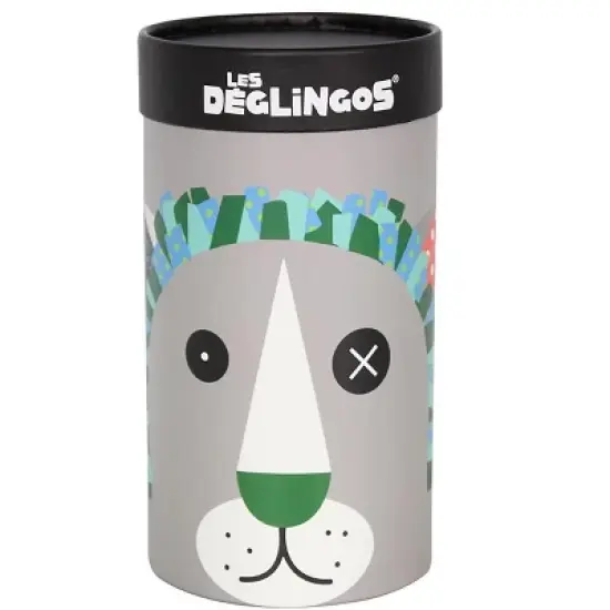 TriAction Toys Les Deglingos Big Simply Plush Animal In Tube | Jelekros the Lion image {2}