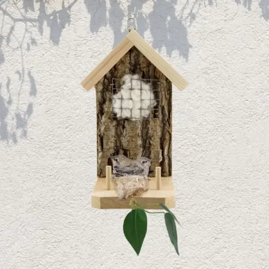 Uncle Dunkels Backyard Hummingbird Nester; Rustic Handmade Hummingbird Nest Builder image {4}
