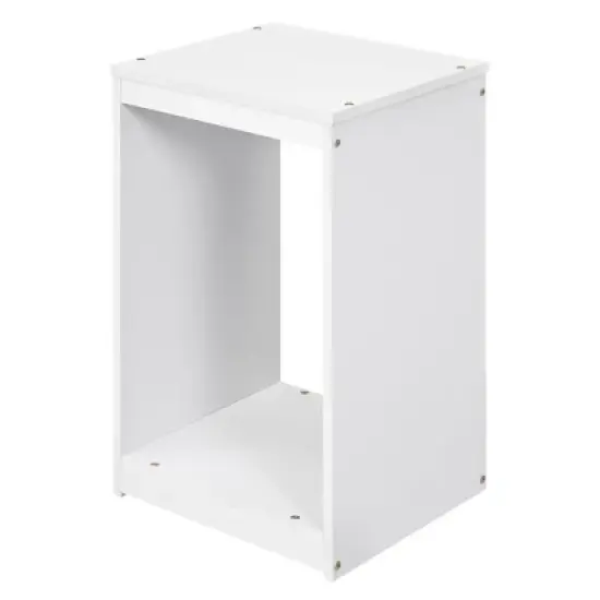 Loft Bed with Multi-Function Storage Table, LED Lights, Bedside Tray and Charging Station, White - ModernLuxe image {11}